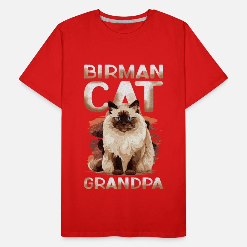Birma Katzen Opa Birmakatze Birmchen Geschenk Männer Premium Bio T-Shirt