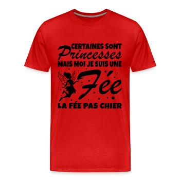 Some are princesses but I'm a fairy - Men's Premium Organic T-Shirt - red - Front - Damien (186cm)