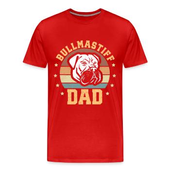 Bullmastiff Dad Dog Owner Gift - Men's Premium Organic T-Shirt - red - Front - Damien (186cm)