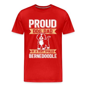 Bernedoodle Dad Dog Owner Dog Dad Gift - Men's Premium Organic T-Shirt - red - Front - Damien (186cm)