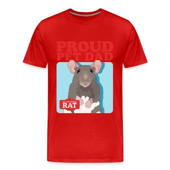 Rats Dad Rat Owner Cute Rat Gift - Men's Premium Organic T-Shirt - red - Front - Damien (186cm)