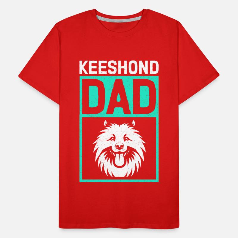 Keeshond Dad Wolfspitz Dog Dad Gift Men's Premium Organic T-Shirt