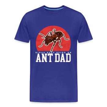 Ants Dad Ant Farm Formicarium Gift - Men's Premium Organic T-Shirt - royal blue - Front - Damien (186cm)