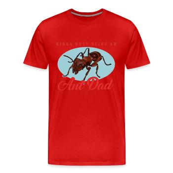 Ants Dad Formicarium Ant Farm Gift - Men's Premium Organic T-Shirt - red - Front - Damien (186cm)
