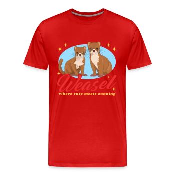 Souris Belette Belette Belette Naine Cadeau - T-shirt bio Premium Homme - rouge - Devant - Damien (186cm)