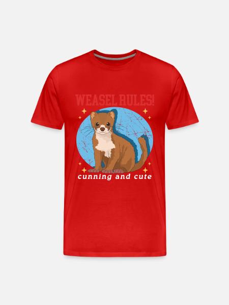 Weasel Mouse Weasel Hermännchen Gift - Men's Premium Organic T-Shirt - red
