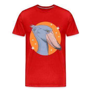 Shoebill oiseau Abu Markub bec-en-sabot cadeau - T-shirt bio Premium Homme - rouge - Devant - Damien (186cm)