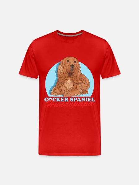 Cocker Spaniel Hund Far Cocker Spaniel Gave - Herre Premium T-shirt økologisk -