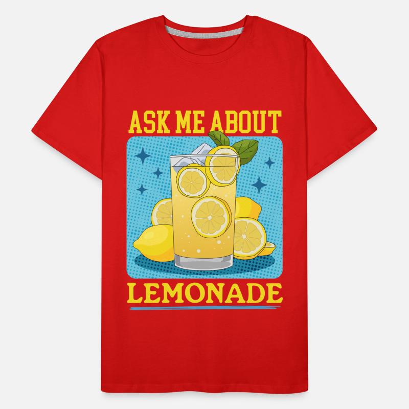 Limonade Zitronen Limonade Brause Stand Geschenk Männer Premium Bio T-Shirt