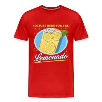 Limonade, limonade au citron, cadeau effervescent - T-shirt bio Premium Homme - rouge - Devant - Damien (186cm)