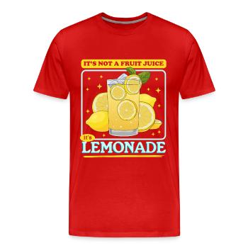 Limonade citron effervescent limonade cadeau - T-shirt bio Premium Homme - rouge - Devant - Damien (186cm)