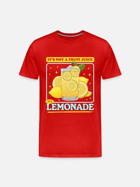 Lemonade Lemon Effervescent Lemonade Gift - Men's Premium Organic T-Shirt - red