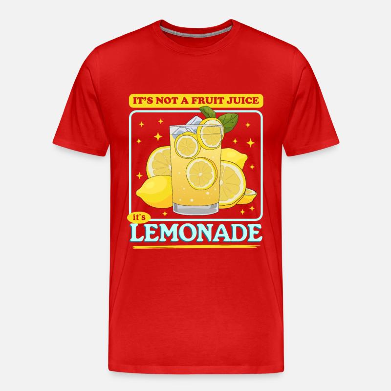 Limonade citron effervescent limonade cadeau - T-shirt bio Premium Homme - rouge
