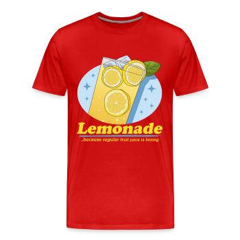 Limonade effervescente citron limonade cadeau - T-shirt bio Premium Homme - rouge - Devant - Damien (186cm)