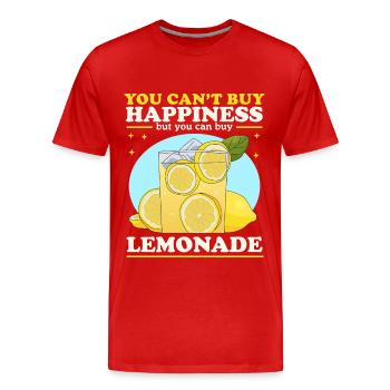 Douche de limonade | Cadeau de limonade au citron - T-shirt bio Premium Homme - rouge - Devant - Damien (186cm)