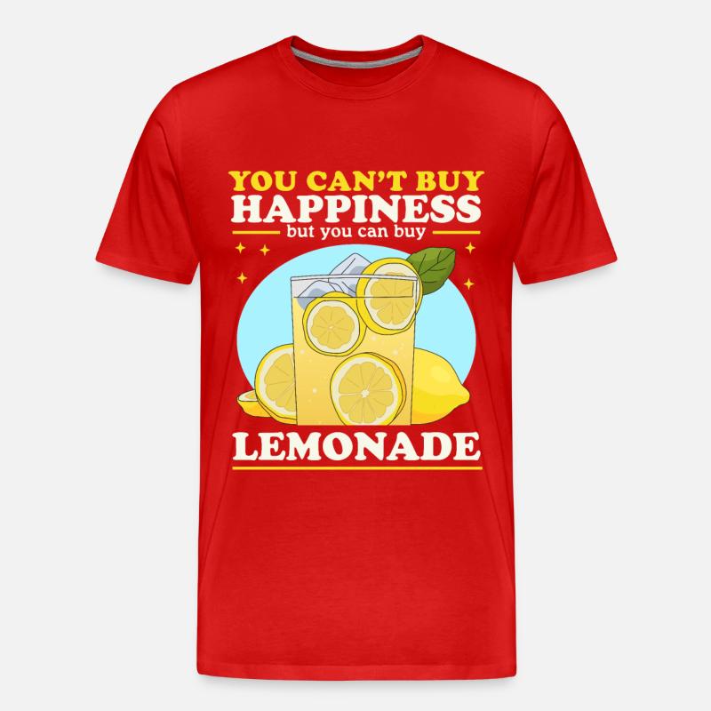 Limonade Brause | Zitronen Limonade Geschenk - Männer Premium Bio T-Shirt - Rot