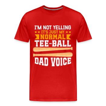 Boule de thé papa boule de thé T-Ball Teeball cadeau - T-shirt bio Premium Homme - rouge - Devant - Damien (186cm)