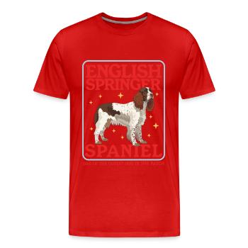 English Springer Spaniel Dad Dog Owner Gift - Men's Premium Organic T-Shirt - red - Front - Damien (186cm)