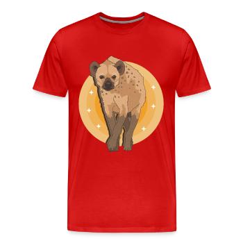 Hyène tachetée Hyène Cadeau Hyène - T-shirt bio Premium Homme - rouge - Devant - Damien (186cm)