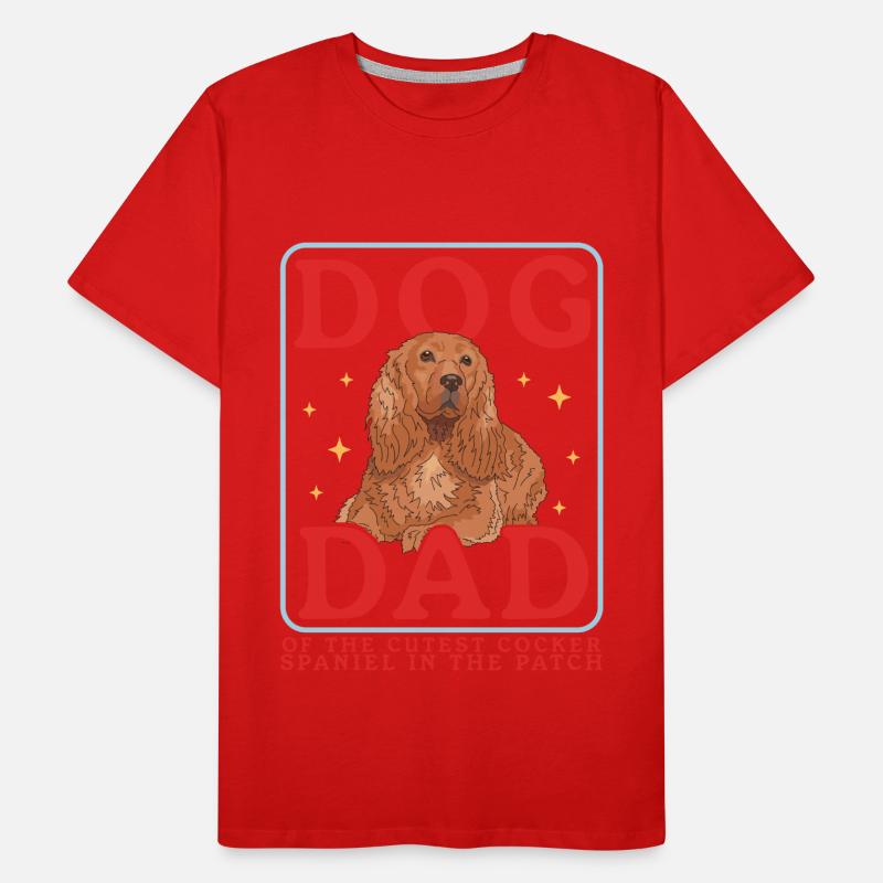 Cocker Spaniel Dad Cocker Spaniel Cadeau T-shirt bio Premium Homme
