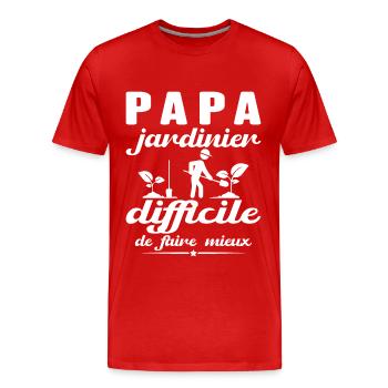 Dad Gardener Gift Hard To Do Better - Men's Premium Organic T-Shirt - red - Front - Damien (186cm)