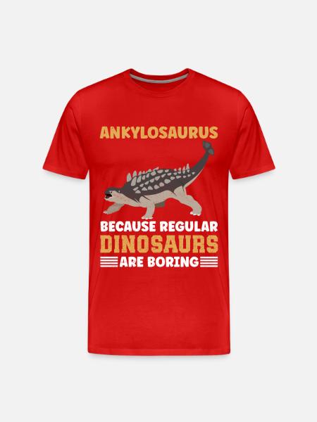 Ankylosaur Ankylosaurus Dinosaur Gift - Men's Premium Organic T-Shirt - red