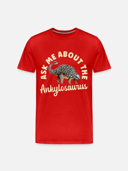 Ankylosaurus Dinosaur Ankylosaur Gift - Men's Premium Organic T-Shirt - red