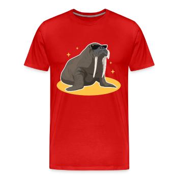 Morse Morse Morse Morse Cadeau de morse - T-shirt bio Premium Homme - rouge - Devant - Damien (186cm)
