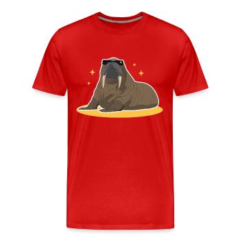 Cadeau de morse Morse - T-shirt bio Premium Homme - rouge - Devant - Damien (186cm)