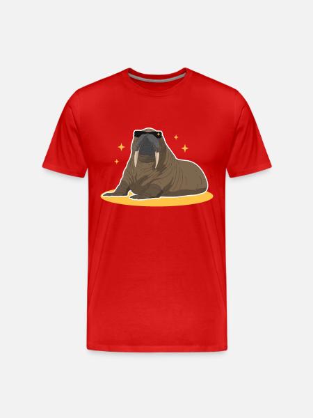 Walrus Walrus Gift - Men's Premium Organic T-Shirt - red