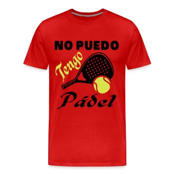 Je ne peux pas avoir d’athlètes de padel - T-shirt bio Premium Homme - rouge - Devant - Damien (186cm)