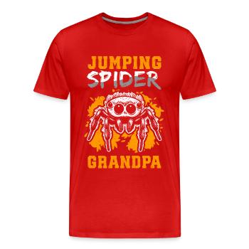 Springspinne Opa Springspinnen Geschenk - Männer Premium Bio T-Shirt - Rot - Vorne - Damien (186cm)