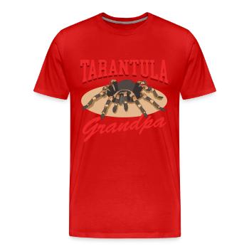 Vogelspinnen Opa Tarantel Spinne Geschenk - Männer Premium Bio T-Shirt - Rot - Vorne - Damien (186cm)