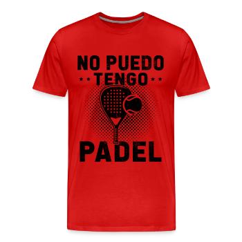 Ich kann Padel Gift Padelist nicht haben - Männer Premium Bio T-Shirt - Rot - Vorne - Damien (186cm)