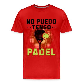 Ich kann Padel Gift Padelist nicht haben - Männer Premium Bio T-Shirt - Rot - Vorne - Damien (186cm)