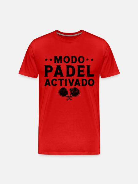 Padel Mode Activated Player Padel - Men's Premium Organic T-Shirt - red