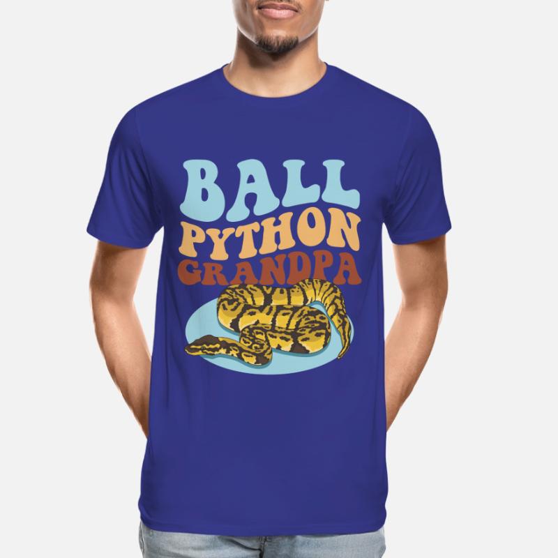 Roi Python Grand-père Python serpent cadeau T-shirt bio Premium Homme