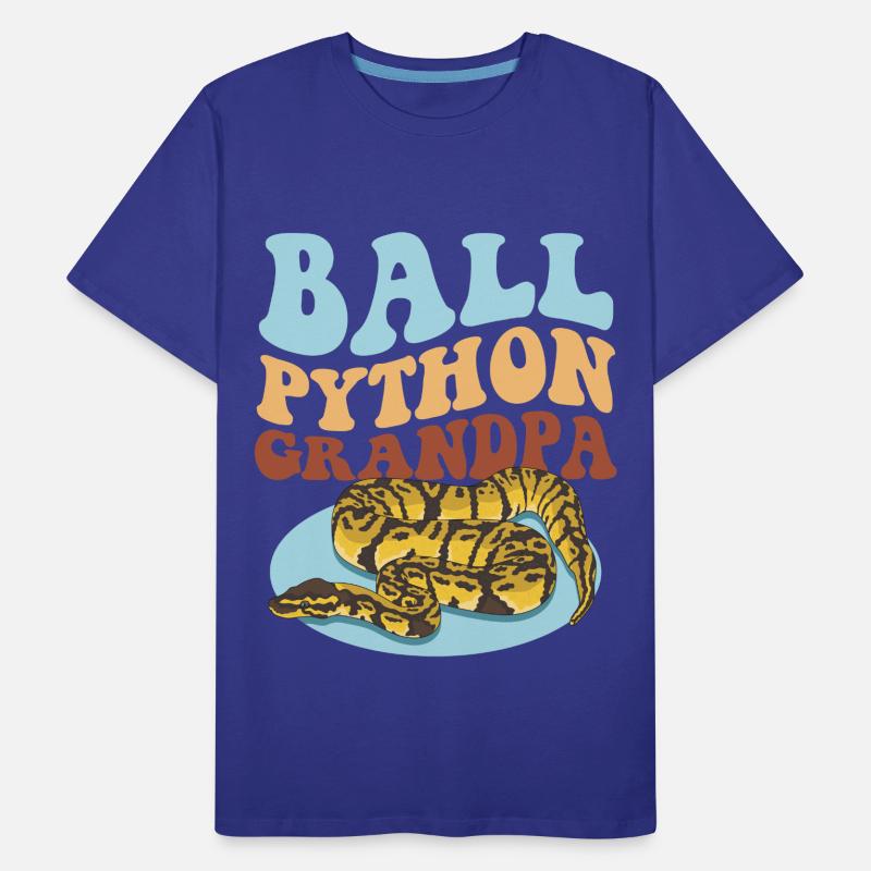 Roi Python Grand-père Python serpent cadeau T-shirt bio Premium Homme