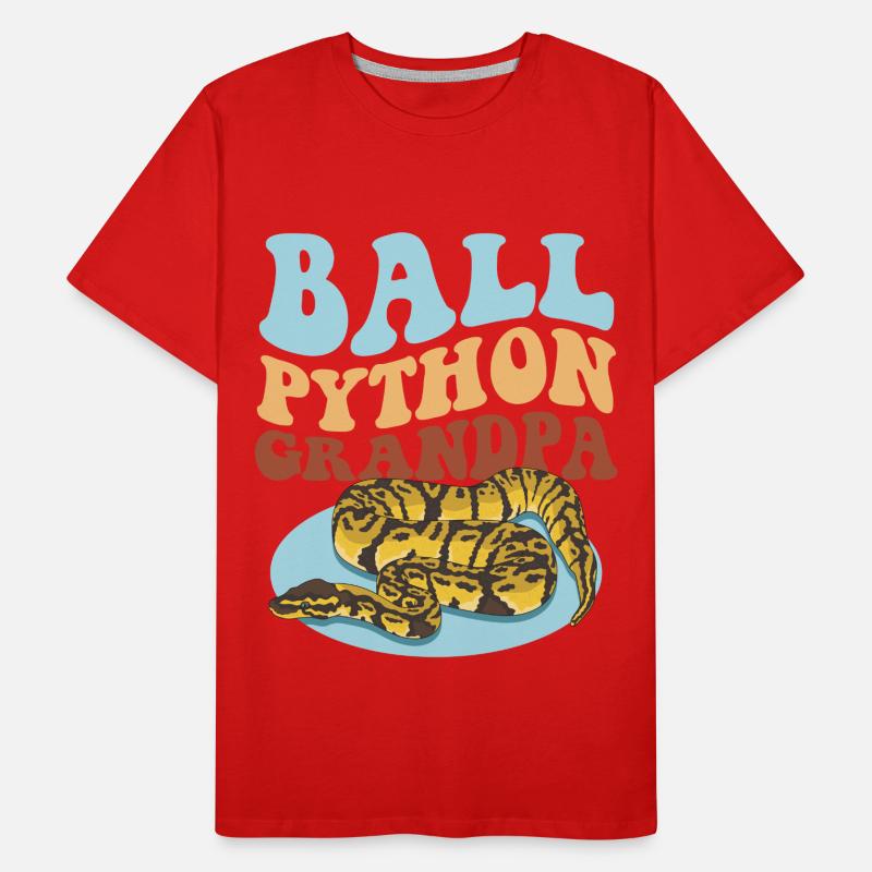Roi Python Grand-père Python serpent cadeau T-shirt bio Premium Homme