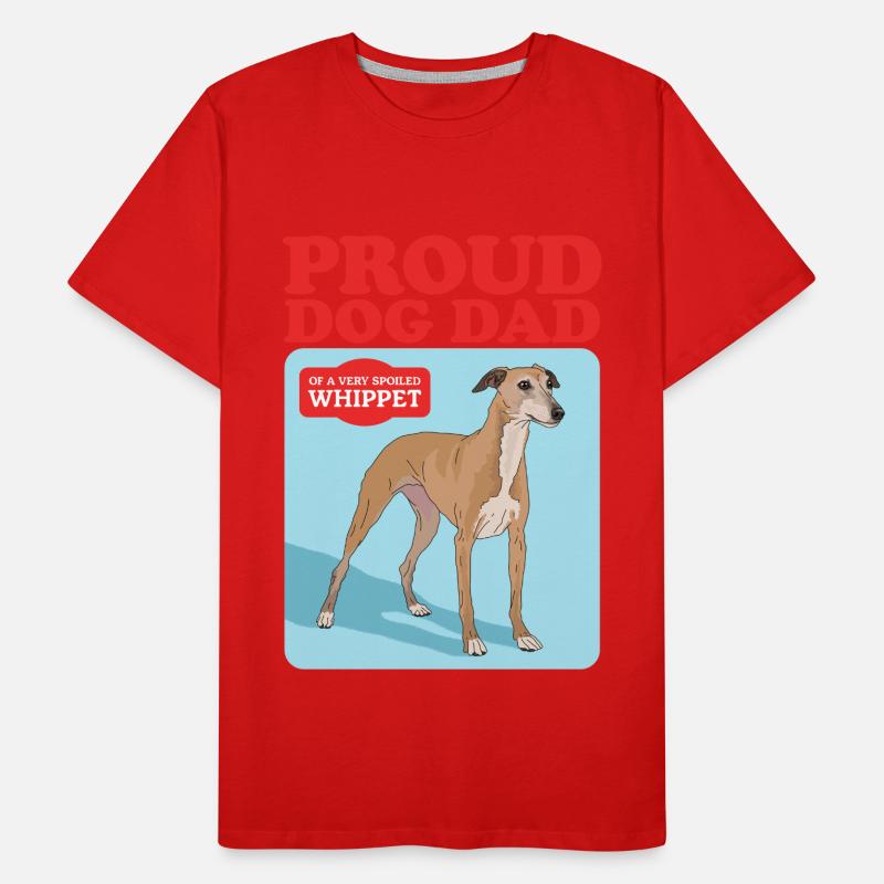 Whippet Dad Kleiner Englischer Windhund Geschenk Männer Premium Bio T-Shirt