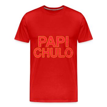 Papi Chulo - T-shirt bio Premium Homme - rouge - Devant - Damien (186cm)