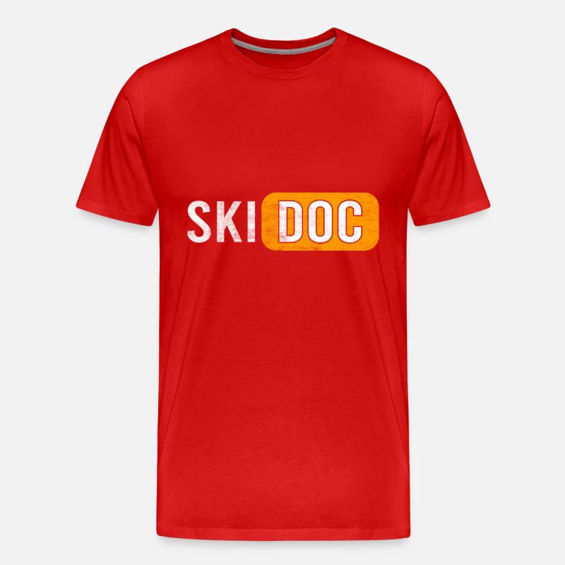 Ski Doc Wintersport - Männer Premium Bio T-Shirt - Rot