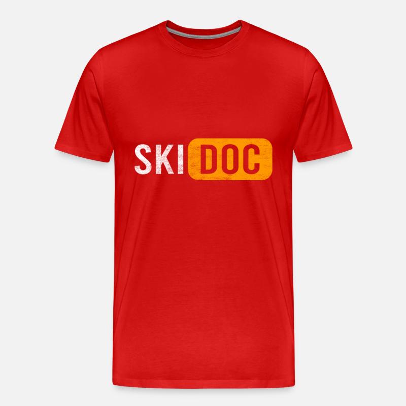Ski Doc Wintersport - Männer Premium Bio T-Shirt - Rot