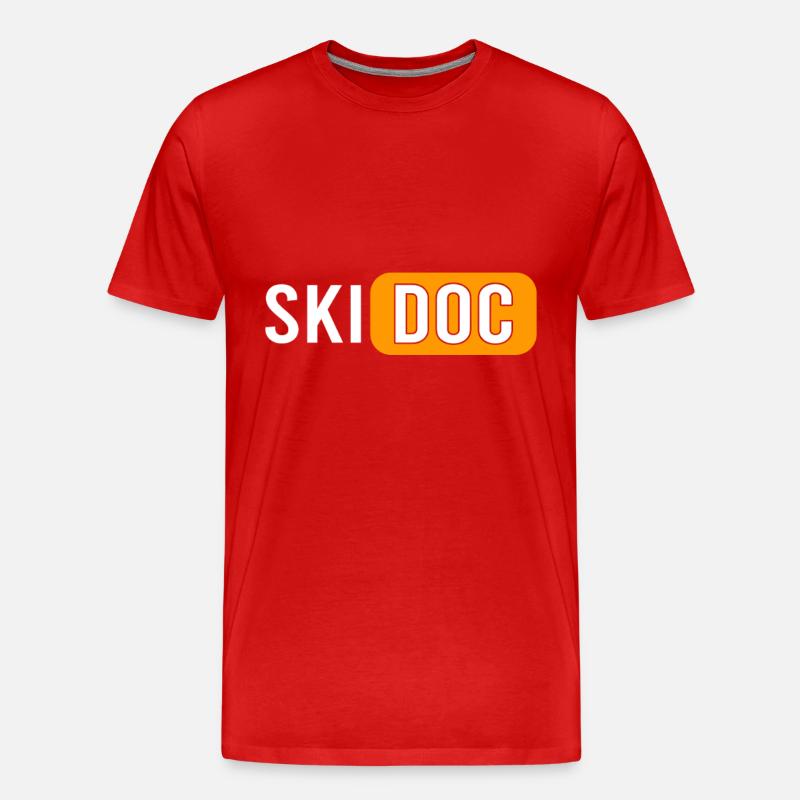 Ski Doc Wintersport - Männer Premium Bio T-Shirt - Rot