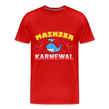 Mainzer KarneWAL Karneval Fastnacht - Männer Premium Bio T-Shirt - Rot - Vorne - Damien (186cm)