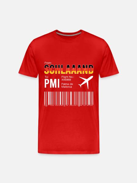 Mallorca boarding pass - Men's Premium Organic T-Shirt - red