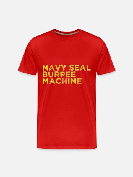 Navy Seal Burpee Machine - Men's Premium Organic T-Shirt - red