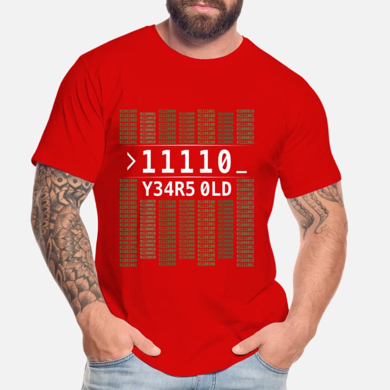 11110 YEARS OLD COMPUTER BINARY CODE 30TH BIRTHDAY Men's Premium Organic T-Shirt
