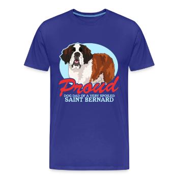 Bernhardiner Dad St. Bernhardshund Geschenke - Männer Premium Bio T-Shirt - Königsblau - Vorne - Damien (186cm)