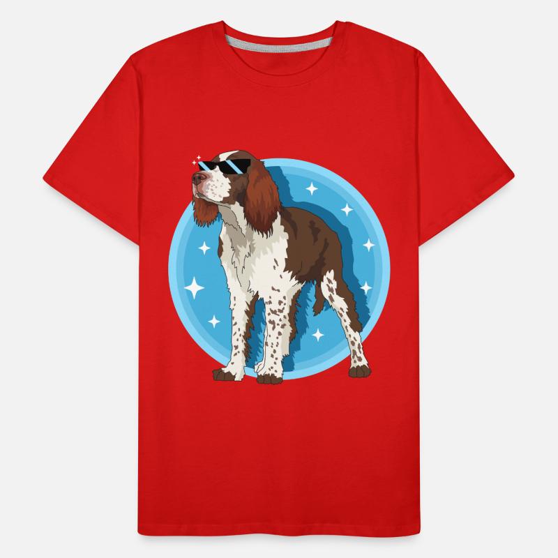 English Springer Spaniel Hund Geschenk Männer Premium Bio T-Shirt